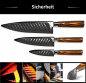 Preview: Wolfblood Zeuß Santoku Damastmesser Küchenmesser LH Lifestyle Kochmesser Damastmesser Set